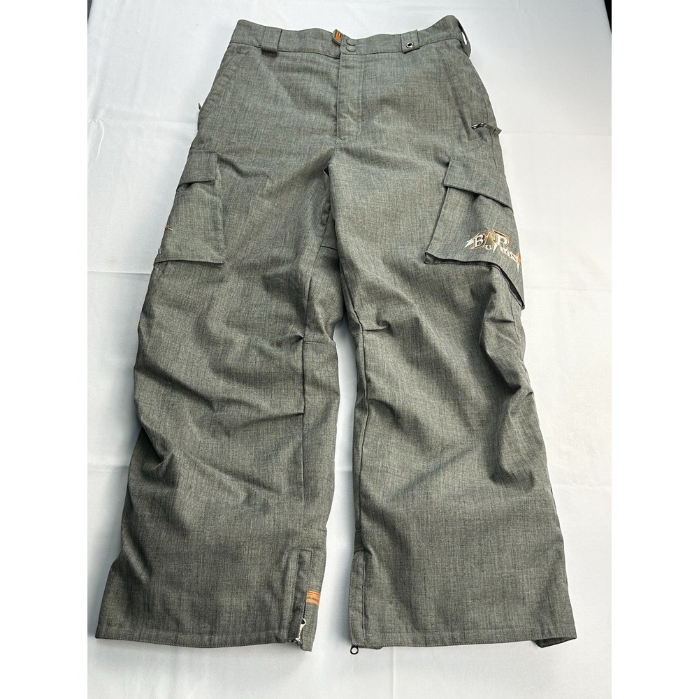 Burton Youth XL Snow Pants Gray Cargo Ski Snowboard Waterproof Insulated